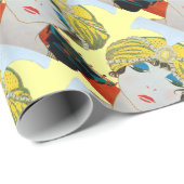 VROUW MET ORIENTAAL GEEL TURBAN / Mode van schoonh Cadeaupapier (Rol Hoek)