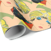 VROUW MET ORIENTAAL GEEL TURBAN / Mode van schoonh Cadeaupapier (Rol Hoek)