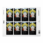 VROUW MET ORIENTAAL GEEL TURBAN / Mode van schoonh Etiket (Full Sheet)