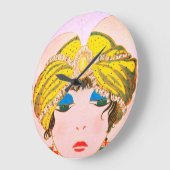 VROUW MET ORIENTAAL GEEL TURBAN / Mode van schoonh Grote Klok (Hoek)