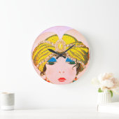 VROUW MET ORIENTAAL GEEL TURBAN / Mode van schoonh Grote Klok (Huis)