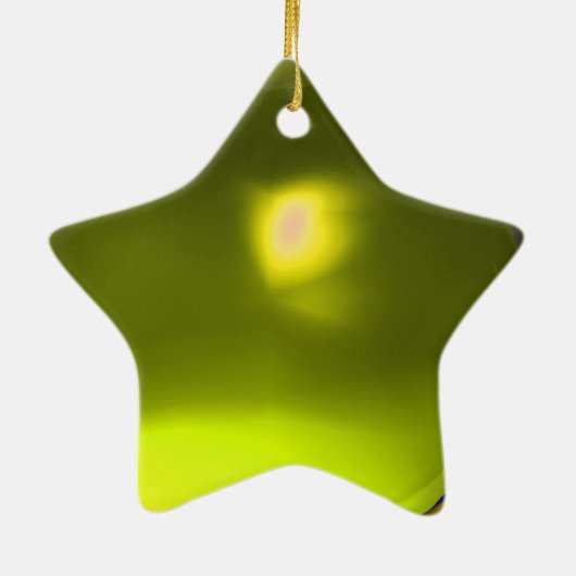 VROUW MET ORIENTAAL GEEL TURBAN Star Keramisch Ornament (Achterkant)