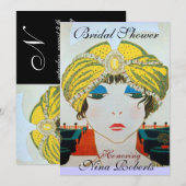 VROUW MET ORIËNTAALSE GELE TULBAND BRUIDSDIEETJES KAART (Voorkant / Achterkant)