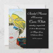 VROUW MET ORIËNTAALSE GELE TULBAND BRUIDSDIP KAART (Achterkant)