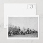 Vrouw met Ox-trein houdt een foto van het heupprog Briefkaart (Voorkant / Achterkant)