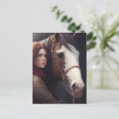 Vrouw met Paard Briefkaart (Staand voorkant)