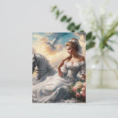 Vrouw met paard briefkaart (Staand voorkant)