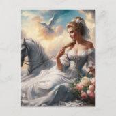 Vrouw met paard briefkaart (Voorkant)