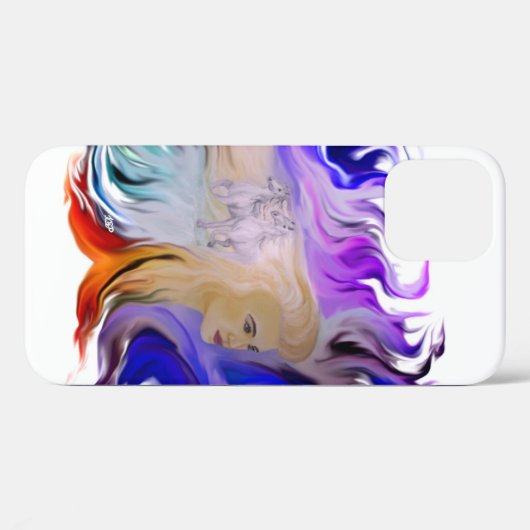 Vrouw met paard Case-Mate iPhone case (Achterkant (horizontaal))