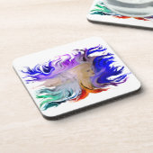 Vrouw met paard drankjes onderzetter (Linkerzijde)