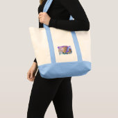 Vrouw met paard en vlinder in de hand tote bag (Voorkant (product))