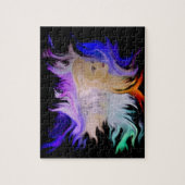 Vrouw met paard legpuzzel (Verticaal)