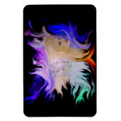 Vrouw met paard magneet (Verticaal)