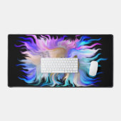Vrouw met paarden en vlinder bureaumat (Keyboard & Muis)