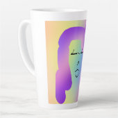 Vrouw met Paarse haar personaliseren Latte Mok (Linkerhoek)