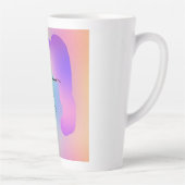 Vrouw met Paarse haar personaliseren Latte Mok (Rechts)