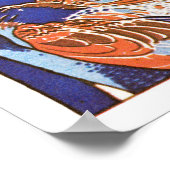 Vrouw met pacocks - Louis Rhead Poster (Hoek)