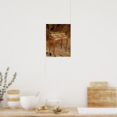 Vrouw met panelen van het porselein van Sevres Poster (Keuken)