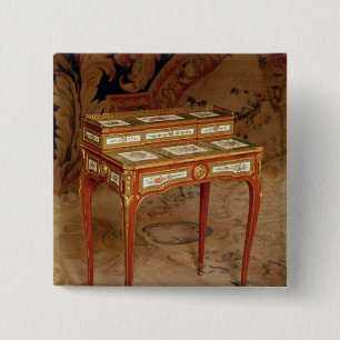 Vrouw met panelen van het porselein van Sevres Vierkante Button 5,1 Cm