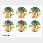 Vrouw met paraplu door Claude Monet Stickers (Vel)