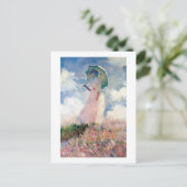 Vrouw met Parasol, Claude Monet, 1886 Briefkaart (Staand voorkant)