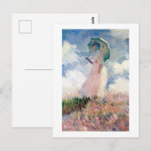 Vrouw met Parasol, Claude Monet, 1886 Briefkaart (Voorkant / Achterkant)