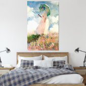 Vrouw met Parasol Claude Monet 1886 Canvas Afdruk (Insitu (Slaapkamer))