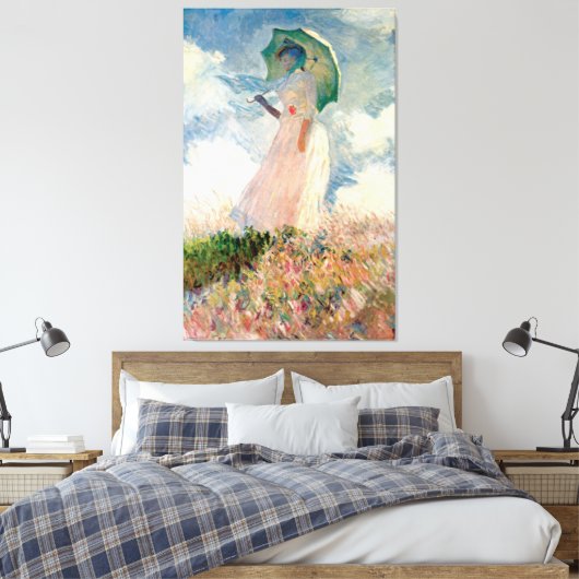 Vrouw met Parasol  Claude Monet 1886 Canvas Afdruk (Insitu (Slaapkamer))