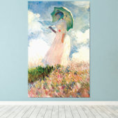 Vrouw met Parasol Claude Monet 1886 Canvas Afdruk (Insitu (Houten vloer))