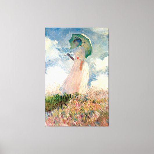 Vrouw met Parasol Claude Monet 1886 Canvas Afdruk (Voorkant)