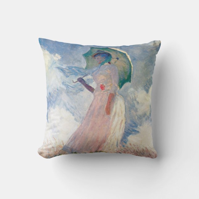 Vrouw met parasol, Claude Monet, 1886 Kussen (Voorkant)