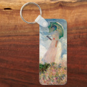 Vrouw met Parasol Claude Monet  Art Alum Sleutelhanger (Voorkant)