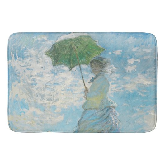 Vrouw met Parasol Claude Monet Badmat (Voorkant)
