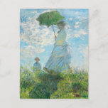 Vrouw met Parasol Claude Monet Briefkaart<br><div class="desc">Vrouw met een Parasol - Madame Monet en haar zoon. Claude Monet. 1875. Reproductie van beroemde kunstwerken in het publieke domein,  afbeeldingen.</div>