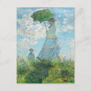 Vrouw met Parasol Claude Monet Briefkaart