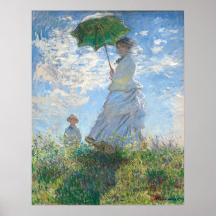 Vrouw met Parasol - Claude Monet Fine Art Poster