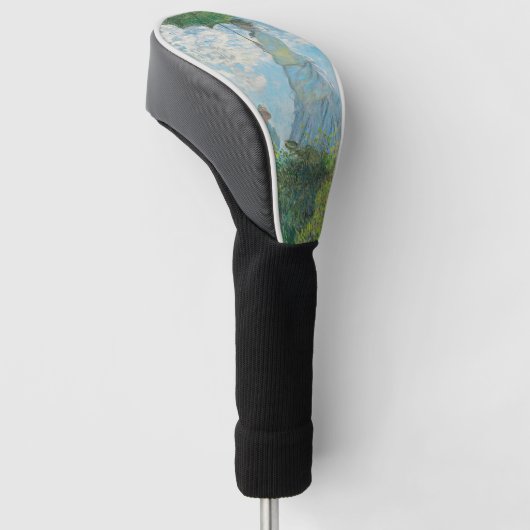 Vrouw met Parasol Claude Monet Golfheadcover (Schuin)