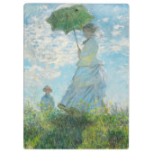 Vrouw met Parasol Claude Monet Klembord (Achterkant)
