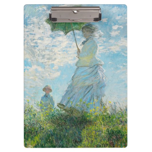 Vrouw met Parasol Claude Monet Klembord (Voorkant)