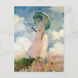 Vrouw met Parasol Claude Monet Kunst Briefkaart