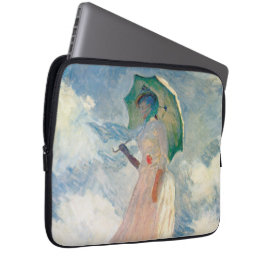 Vrouw met Parasol Claude Monet  Kunst Laptop Sleeve