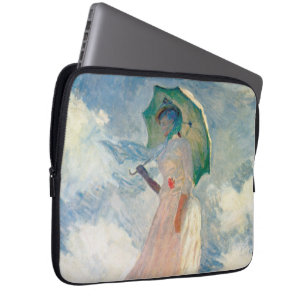 Vrouw met Parasol Claude Monet  Kunst Laptop Sleeve