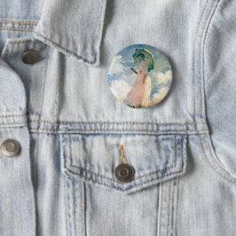 Vrouw met Parasol Claude Monet  Kunst Ronde Button 5,7 Cm