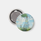 Vrouw met Parasol Claude Monet Magneet (Voorkant / Achterkant)