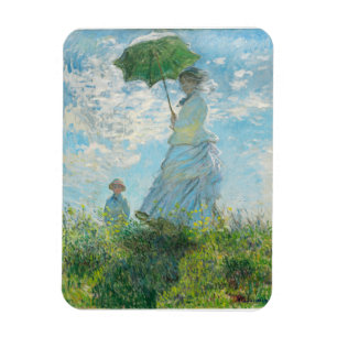Vrouw met Parasol Claude Monet  Magneet