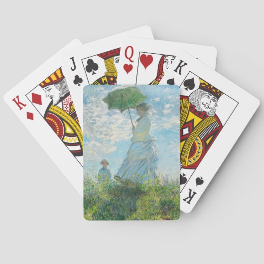 Vrouw met Parasol Claude Monet Pokerkaarten (Achterkant)