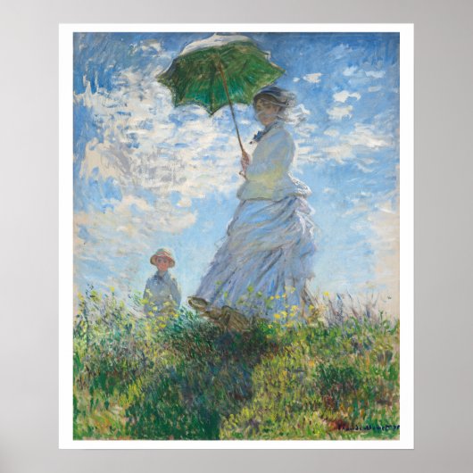 "VROUW MET PARASOL" CLAUDE MONET POSTER (Voorkant)