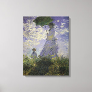Vrouw met Parasol door Claude Monet,  kunst Canvas Afdruk