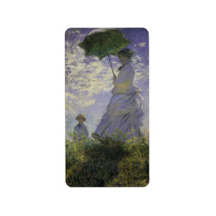 Vrouw met Parasol door Claude Monet,  kunst Etiket