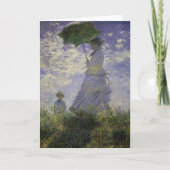 Vrouw met Parasol door Claude Monet,  kunst Kaart (Voorkant)